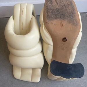 Proenza Schouler Cream Leather Sandals
